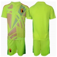 Camiseta Bélgica Portero Segunda Equipación Replica Eurocopa 2024 para niños mangas cortas (+ Pantalones cortos)